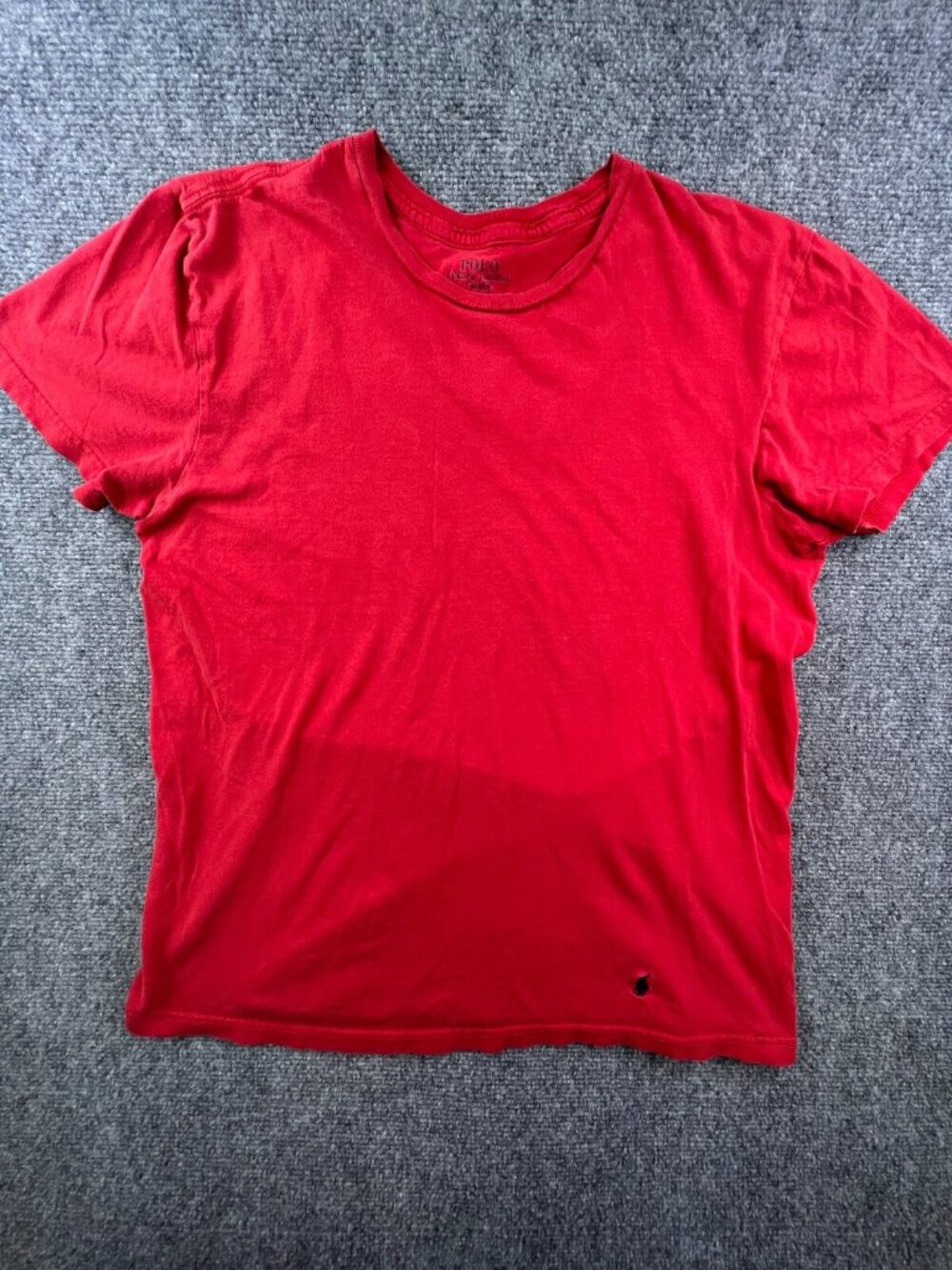Polo Ralph Lauren Medium Red Short Sleeve Cotton Classic Fit w Pony Logo
